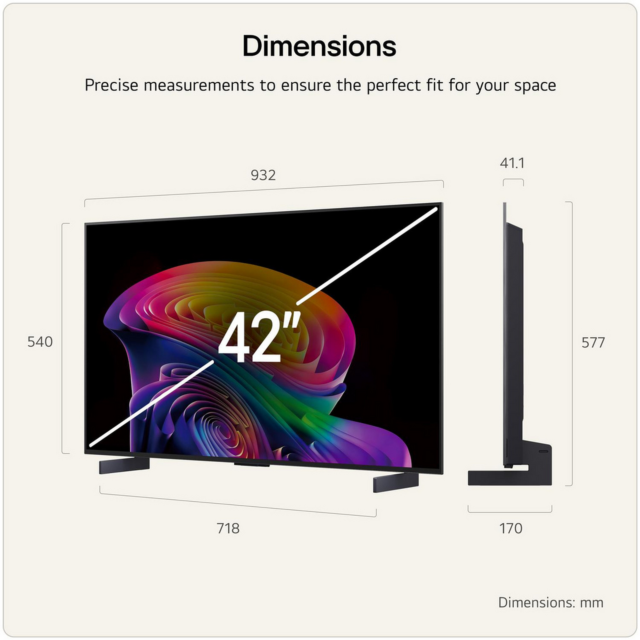 LG OLED42C66LB.AEK 42 inch 4K OLED Smart TV