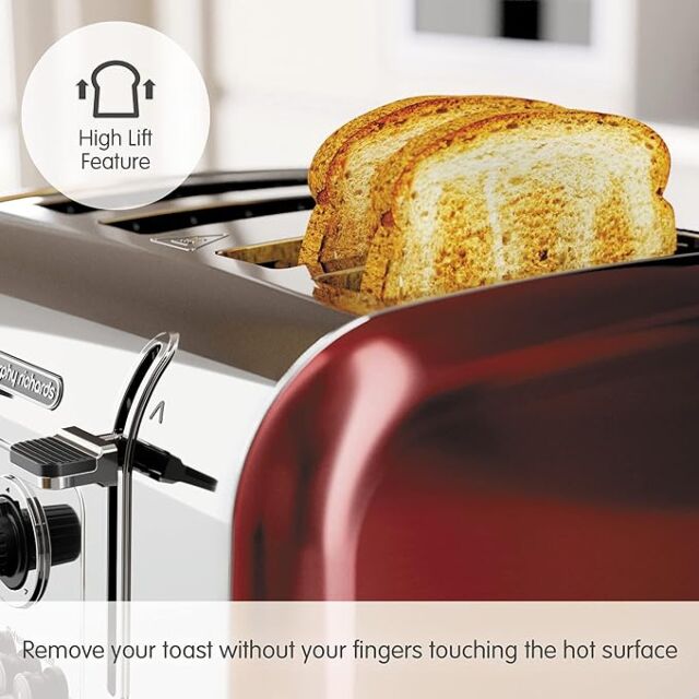 Morphy Richards 240133 Toaster Venture 4 Slice Red