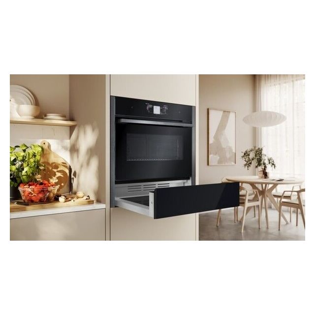 Neff N24HA11G1B/G 14cm high, electronic touch control warming drawer, 4 settings or 6 selectable tem