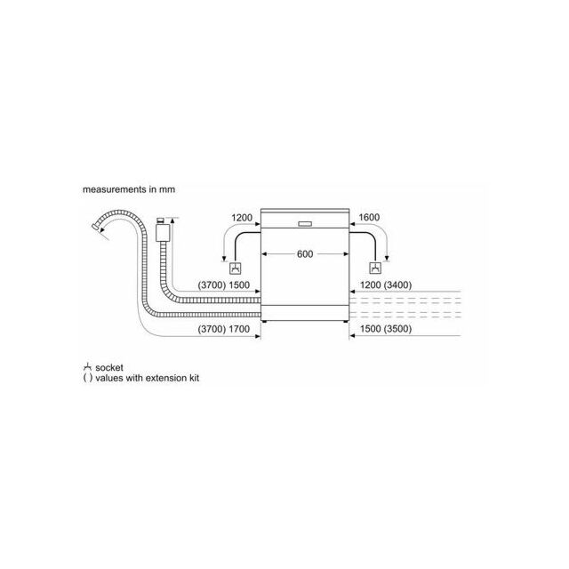 Neff S155HVX00G Integrated Dishwasher - 14 Place Settings