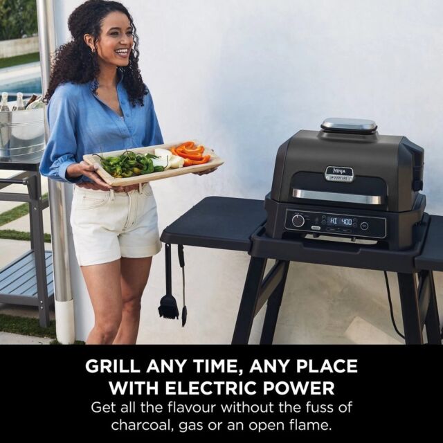 Ninja OG850UK Woodfire Pro XL Electric BBQ Grill & Smoker with Smart Cook System