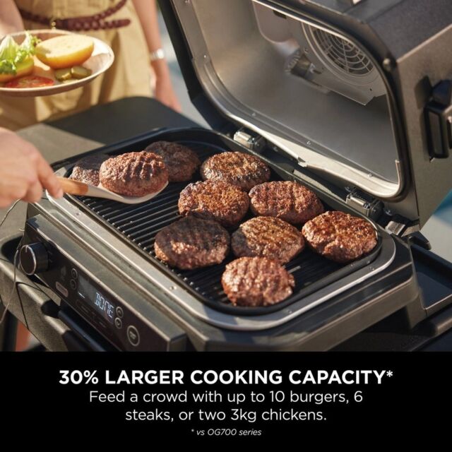 Ninja OG850UK Woodfire Pro XL Electric BBQ Grill & Smoker with Smart Cook System