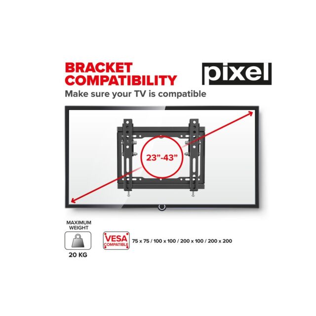 Pps Distribution Ltd PIX-TILT-SML10 Pixel Tilt Small Mount 23-43