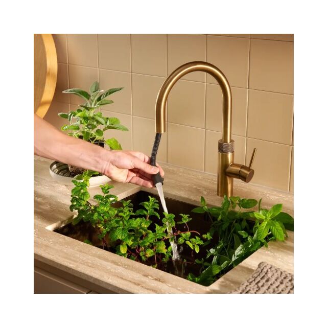 Quooker FXRPTB Tap Flex Round Patinated Brass