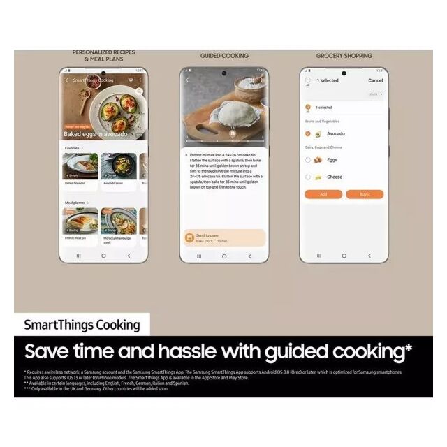 Samsung NV7B41307AK/U4 Bespoke Series 4 Nv7b41307ak/U4 Oven With Pyrolytic Cleaning - Black