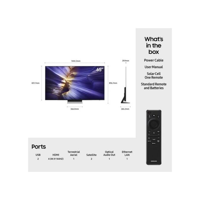 Samsung QE65S90FATXXU 65inch 4K OLED Smart AI TV
