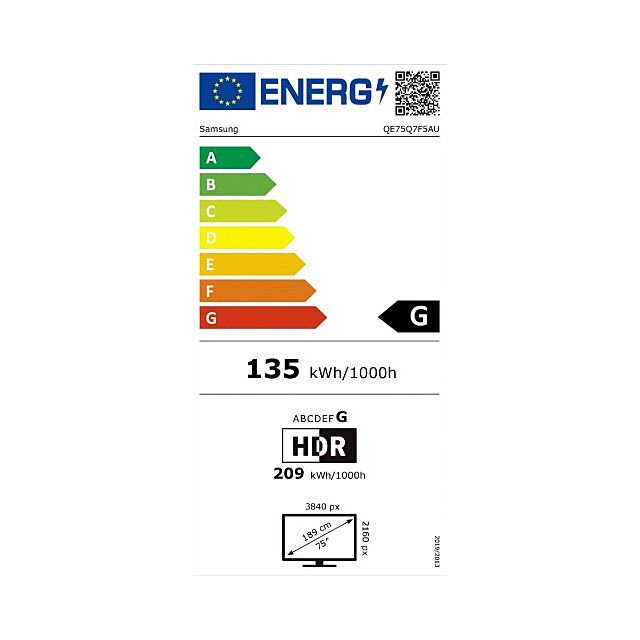 Samsung QE75Q7F5AUXXU 75inch 4K QLED AI Smart TV