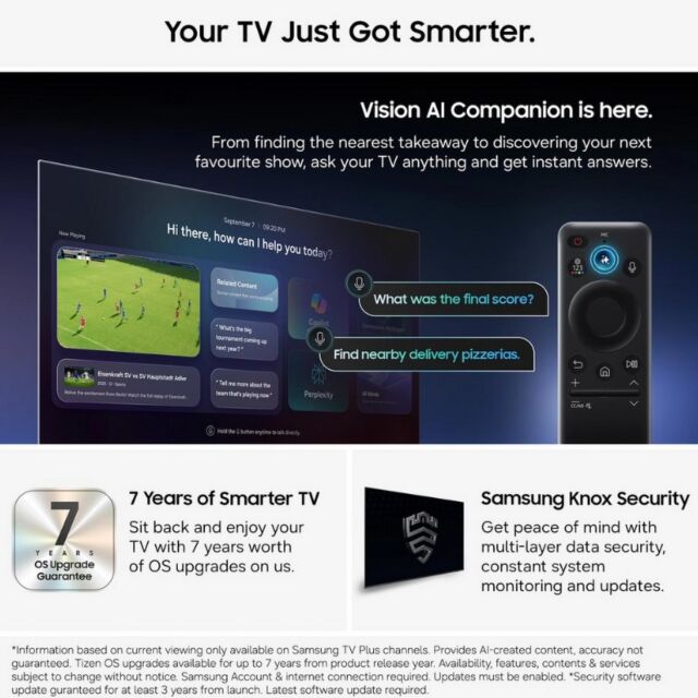 Samsung QE75QN80HAUXXU 75inch 4K Neo Qled Vision Ai Smart TV