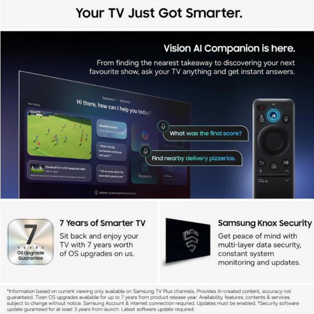 Samsung UE85M70HAKXXU 85inch 4K Mini LED Vision AI Smart TV