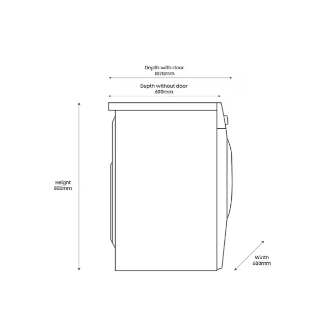 Samsung WD90DG5B15BEEU 9kg/6kg 1400 Spin Washer Dryer - White