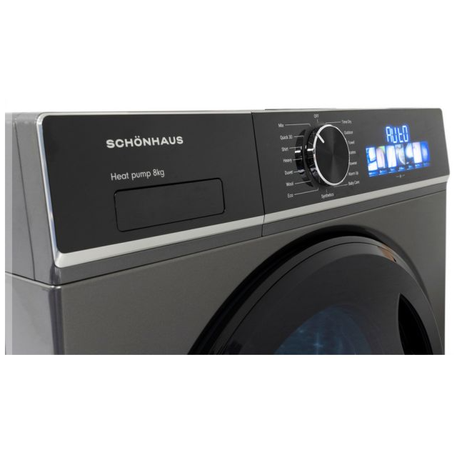 Schonhaus TDSHF018A3G 8Kg Heatpump Tumble Dryer - Graphite