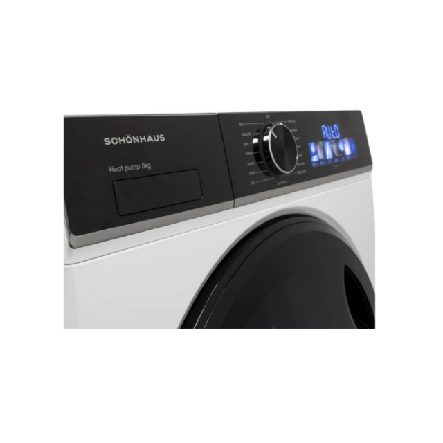 Schonhaus TDSHF018A3W 8kg Heat Pump Tumble Dryer - White