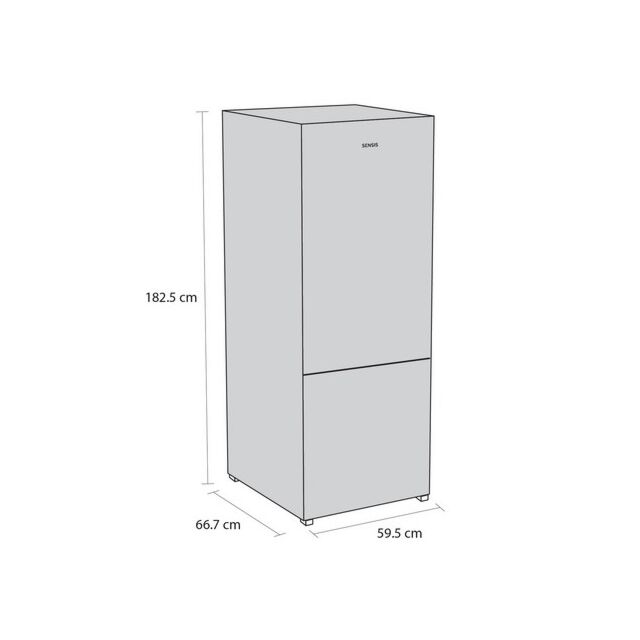 Sensis RFCMF0160ES 59.5Cm 60/40 Total No Frost Fridge Freezer - Silver 