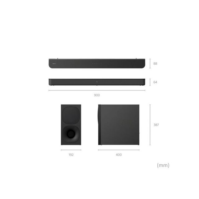 Sony HTSD40_CEK 2.1ch Dolby Digital Soundbar & Subwoofer - Black