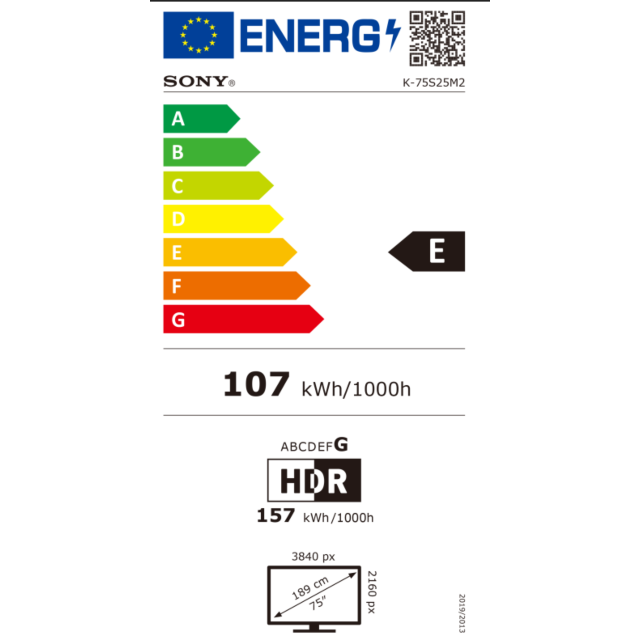 Sony K75S25M2PB.UKA 75inch 4K BRAVIA 2 II Direct LED Google TV