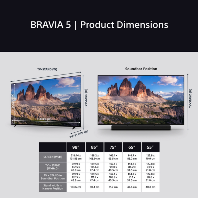 Sony K98XR55BP.UKA 98inch BRAVIA 5 4K LED TV
