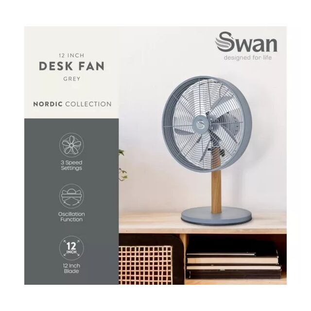 Swan SFA16920 Swan Nordic 12 Inch Desk Fan | Cooling