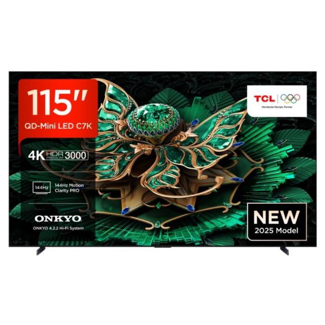 TCL 115C7K-UK 115inch 4K Qd-Mini Led Uhd Smart Google TV