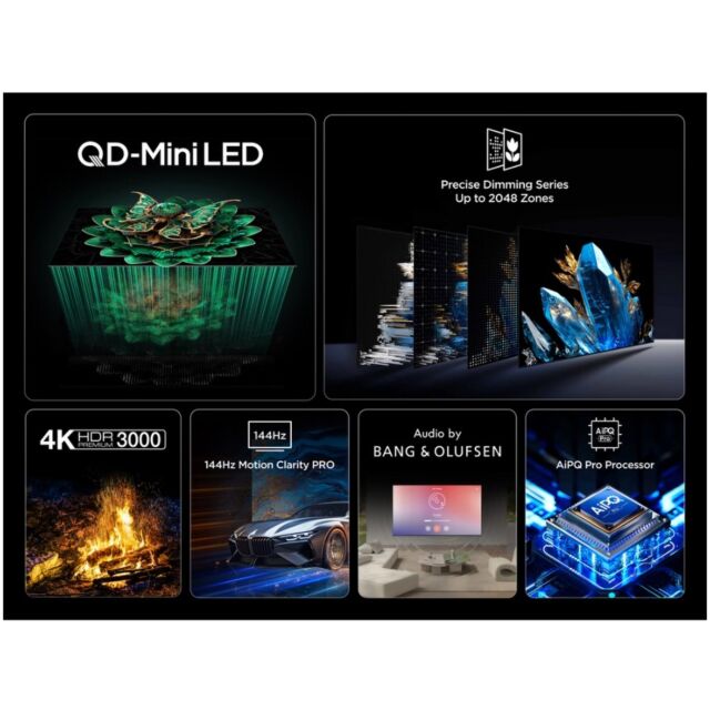 TCL 115C7K-UK 115inch 4K Qd-Mini Led Uhd Smart Google TV