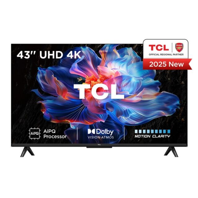 TCL 43V6C-UK 43inch 4K Direct LED HDR Google TV