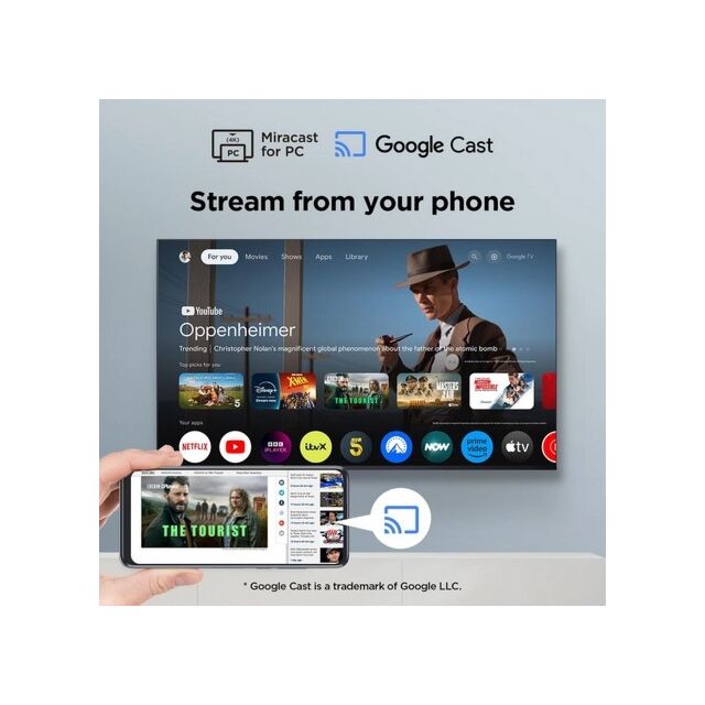 TCL 50P7K-UK 50inch 4K QLED Direct LED HDR Google TV