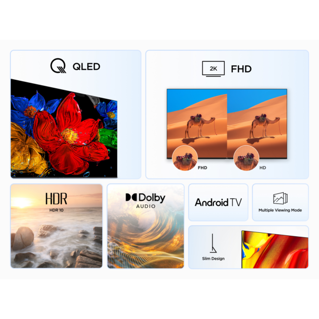 TCL 50V5C-UK 50inch QLED FHD HDR Android TV