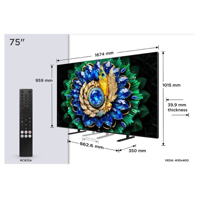 TCL 75A400M-UK 75inch QD-MINI LED TV