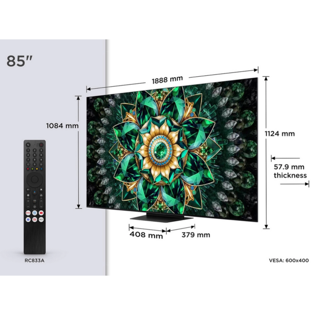 TCL 85Q7C-UK 85inch 4K QD-Mini LED UHD Smart Google TV