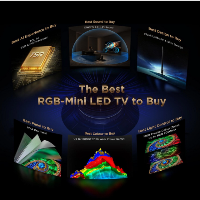 TCL 85RM7L-UK 85inch 4K Ultra HD Rgb Mini Led Google TV