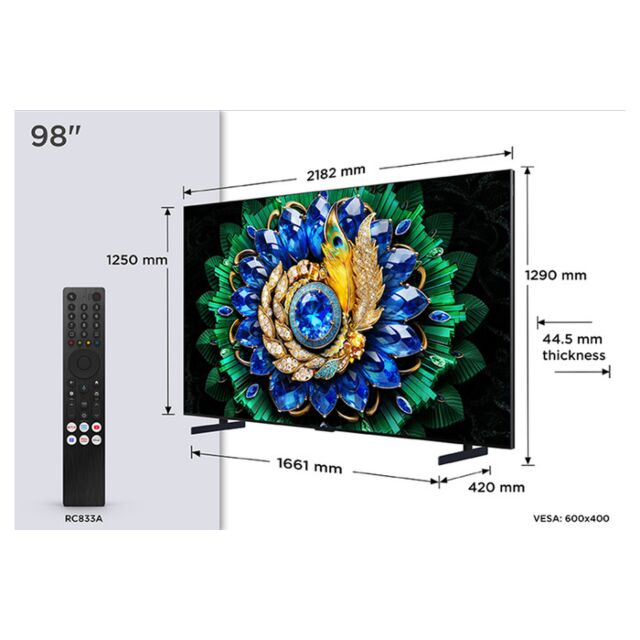 TCL 98A400M-UK 98inch QD-MINI LED TV