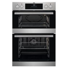 Aeg DEX33111EM 59.4cm Built In Electric Double Oven - Stainless