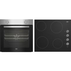 Beko Ireland BBSF210SX 60cm built-in Oven and Electric frameless Ceramic hob Oven 