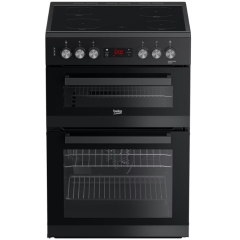 Beko Ireland EDC634K 60cm Double Oven Electric Cooker with Ceramic Hob - Black