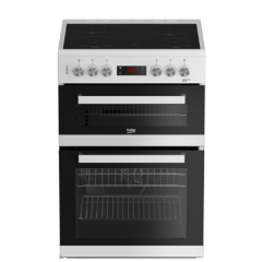 Beko Ireland EDC634W 60cm Double Oven Electric Cooker with Ceramic Hob - White