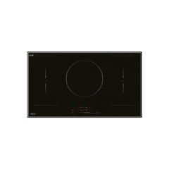 Belling BIH90TB 90cm Induction, Slider, Linkable Zones, Bevelled Edges