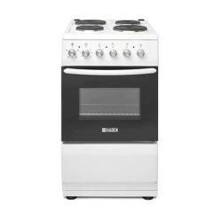 Haden HES050W 50cm Electric Cooker with Solid Plate Hob - White