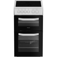 Hotpoint HTE5VCW Hotpoint Double Oven White 50Cm