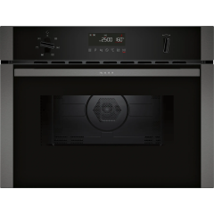 Neff C1AMG84G0B 44 Litres Built In Microwave Oven With Hot Air - Black With Graphite Trim