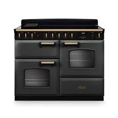 Rangemaster Classic Deluxe 110cm Induction Range Cooker - Slate & Brass
