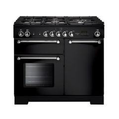 Rangemaster Kitchener 100cm Dual Fuel Black/Chrome