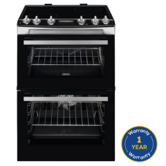 Zanussi ZCV66078XA 60Cm Double Oven Electric Cooker