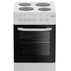 Zenith ZE503W 50cm Single Oven Electric Cooker with solid plate - hob White- A Energy Rated