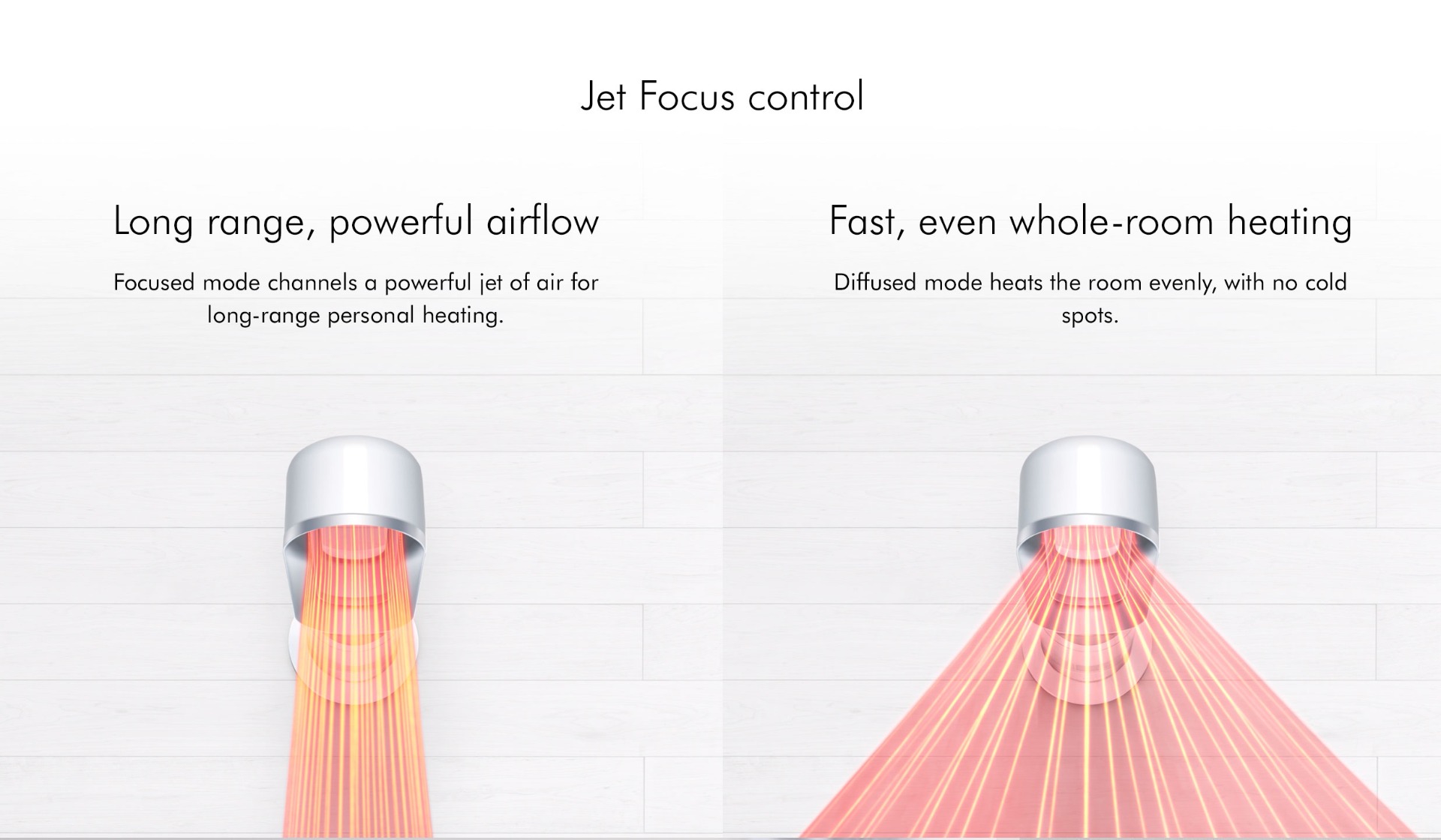 Long range jet focus control